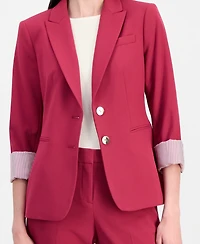 Tahari Asl Women's Two-Button Peak-Lapel Blazer