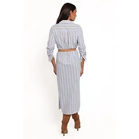 Petal and Pup Women's Caprice Long Sleeve Button Down Maxi Dress