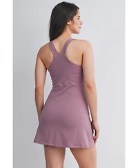 Hello Miz Maternity Sleeveless Scoop Neck Active Dress with Built-In Shorts