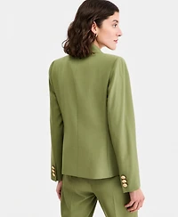 Tahari Asl Petite Peak Lapel Double-Breasted Jacket