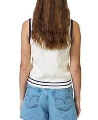 Central Park West Women's Allie Sleeveless Collared Zip Up