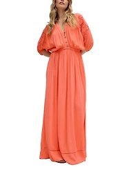 Raffya Women's Somerton Kaftan Style Embroidered Maxi Dress