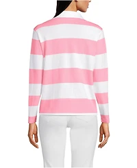 Lands' End Women's Long Sleeve Mariner Johnny Collar Polo