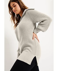 June + Vie Women's June + Vie Half-Zip Sweater