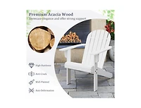 Acacia Wood Adirondack Patio Chair with Slanted Seat