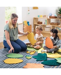 Kaplan Early Learning Jumbo Sensory Leaves - Set of 8