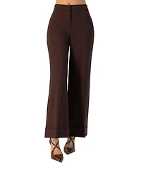 Ivonne Women's Straight-Leg Culotte Pants with Wide Hem