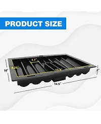 Gse Games & Sports Expert Las Vegas Style Dealer Table Chips Tray Rack for Poker (10 Rows, Holds 500 Chips)