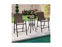 Slickblue Outdoor Fabric Bar Stools Set of 2 with Armrests