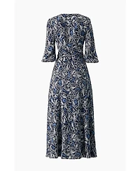 Ivonne Women's Paisley V-Neck Maxi Dress