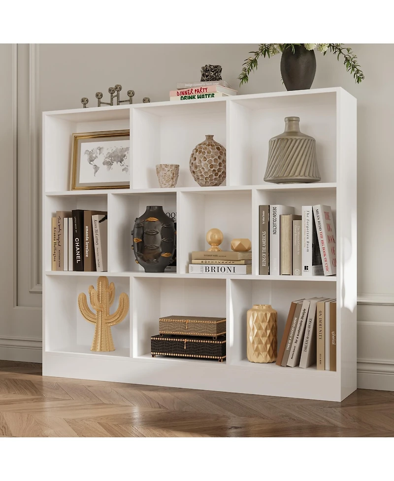 Homsee Wooden 10-Shelf Freestanding Standard Bookcase