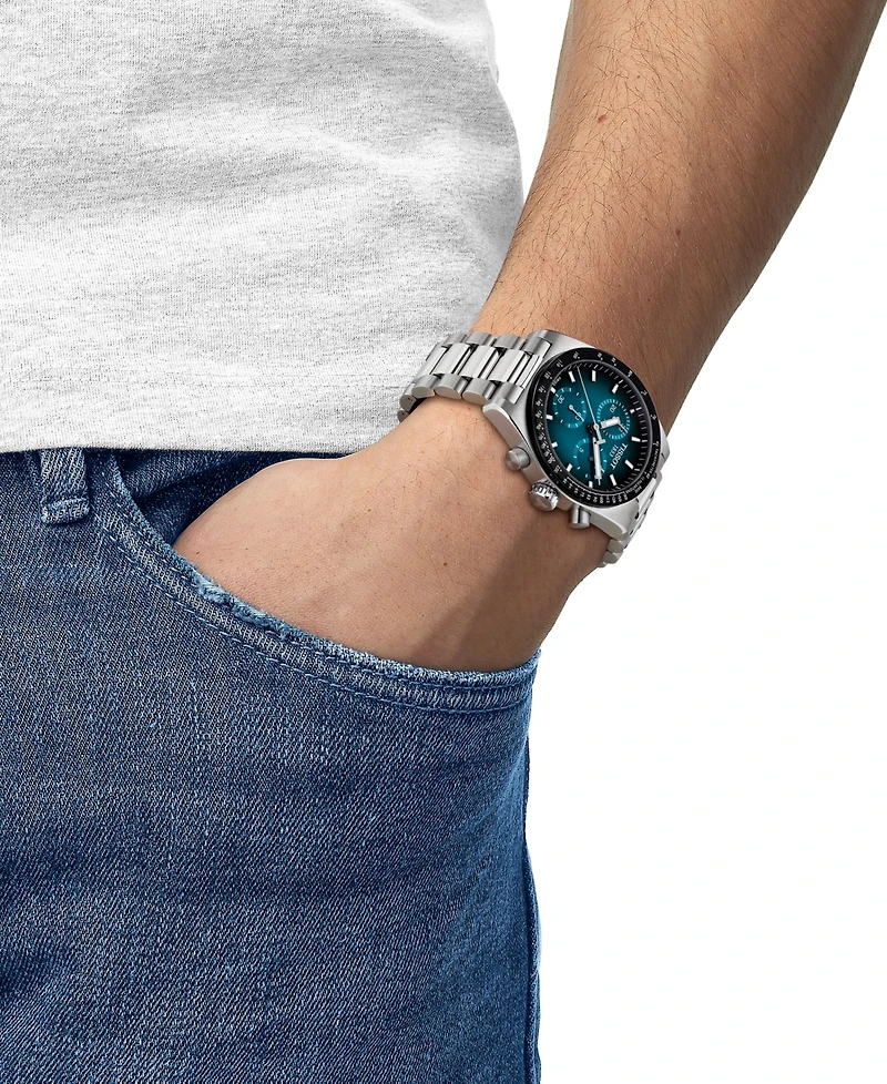 Tissot Men's Mineral Quartz Chronograph Stainless Steel Watch, 40mm