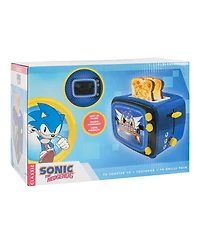 Uncanny Brands Sonic the Hedgehog Retro Tv Toaster with Light Up Frame
