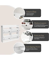 gaomon Large Shoe Storage Cabinet with 4 Flip Drawers Slim Shoe Organizer with Wooden Legs Freestanding Hidden Shoe Rack for Entryway Hallway Bedroom