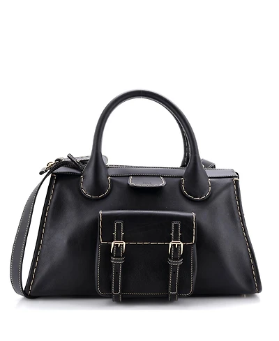 Pre-Owned Chloe Medium Edith Nm Satchel Leather