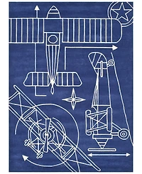 Momeni Lil Mo Hipster Lmt-16 Aero Navy 4'x6' Area Rug