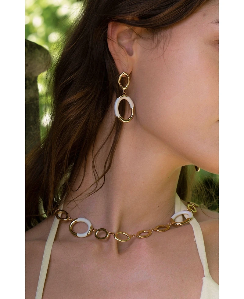 Retro Chic Time Ripples Round Necklace