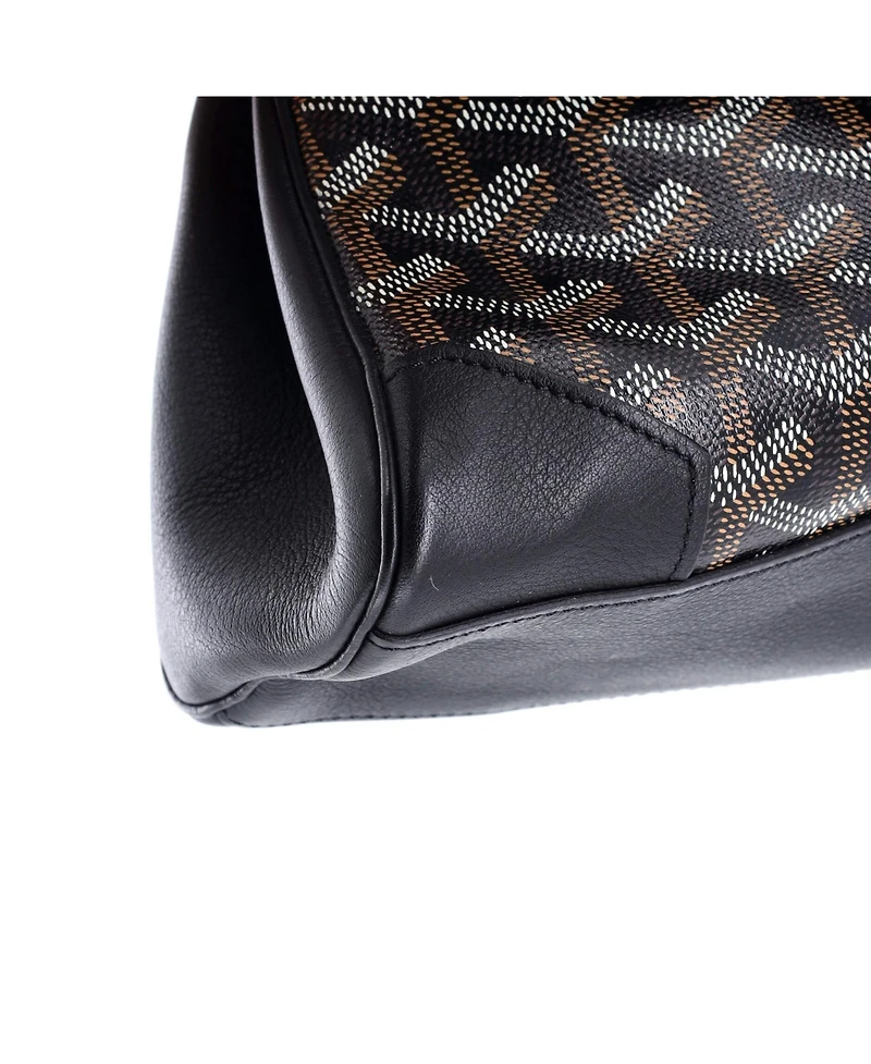 Pre-Owned Goyard Mini Saigon Top Handle Bag Coated Canvas with Leather
