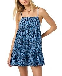 O'Neill Women's Square Neck Rilee Printed Coverup Dress