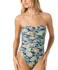 O'Neill Women's Mermaid Floral Printed Ubud Sweetheart Neck One-Piece Swimsuit