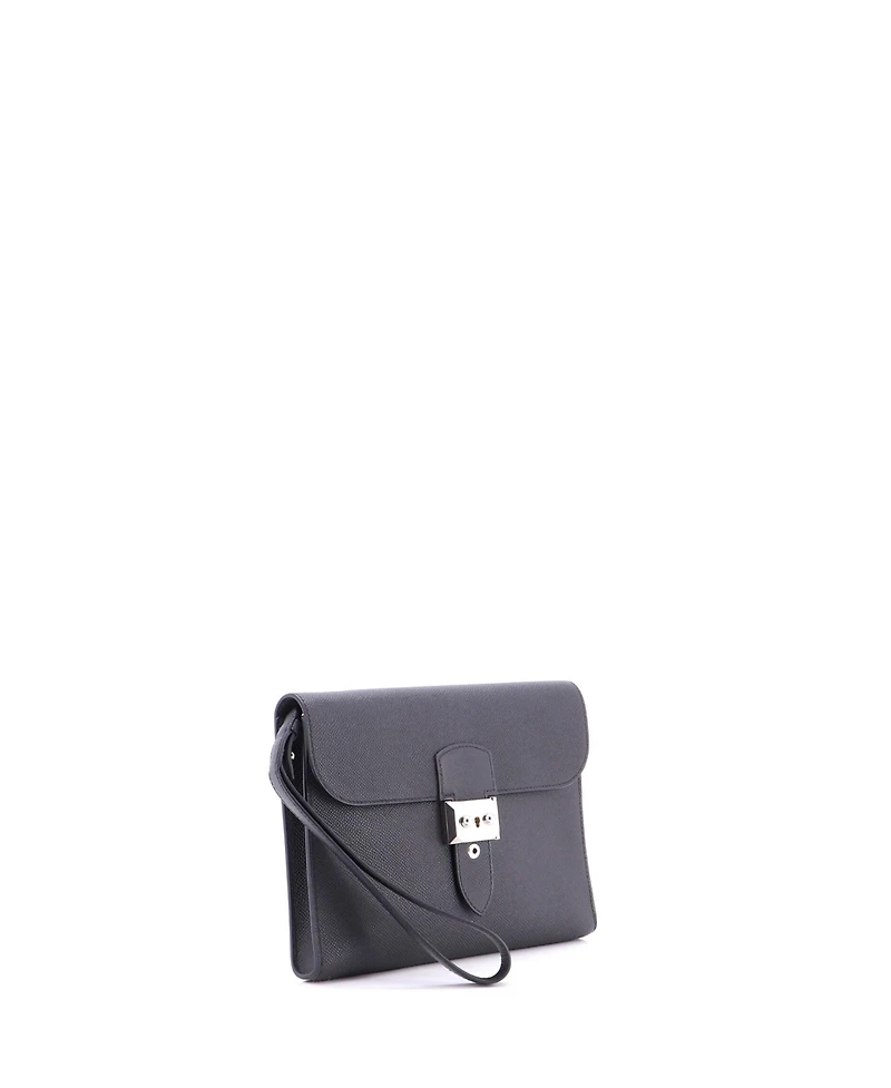 Pre-Owned HERMES 24 Sac a Depeches Wristlet Pouch Epsom