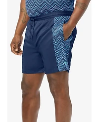 KingSize Big & Tall Contrast Swim Shorts With Super Stretch Liner
