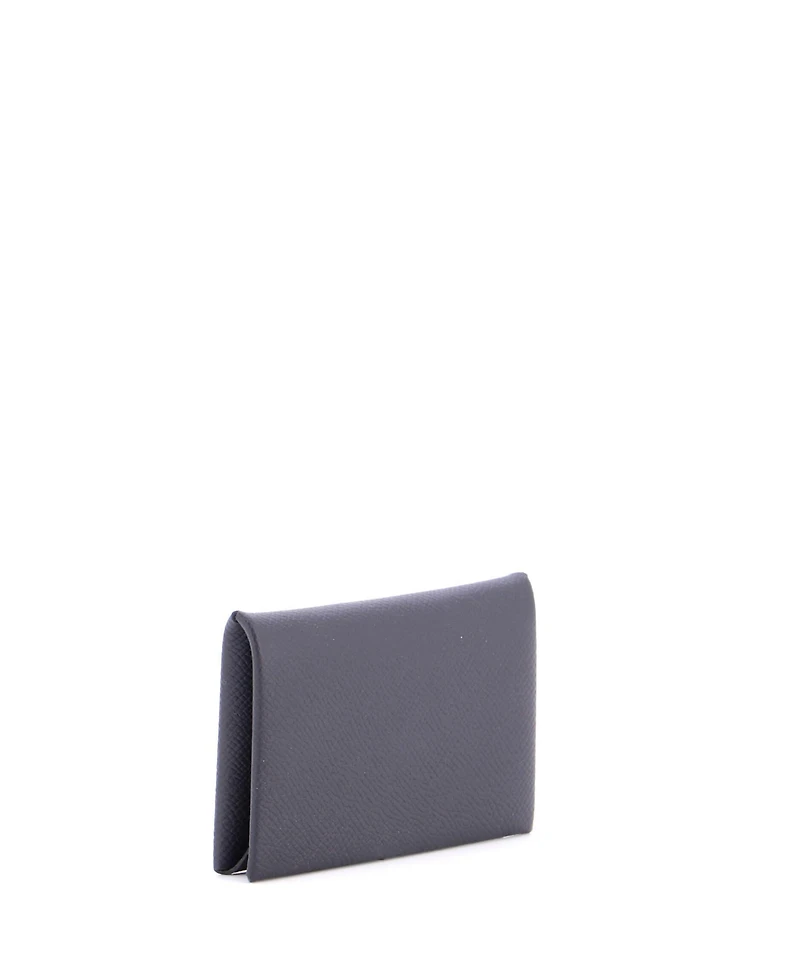 Pre-Owned Hermes Calvi Duo Card Holder Epsom
