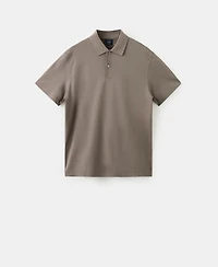 Mango Men's Cotton Fine-Knit Polo Shirt