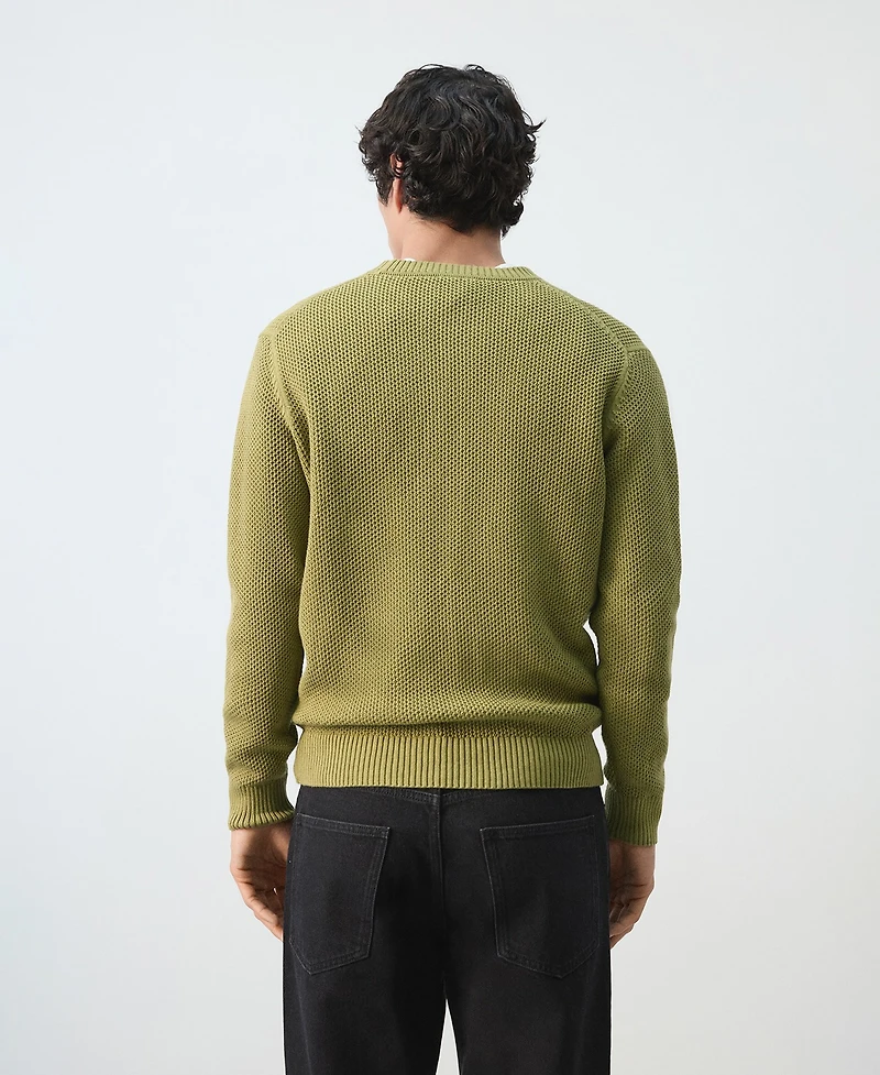 Mango Men's Medium-Knit Microstructure Sweater