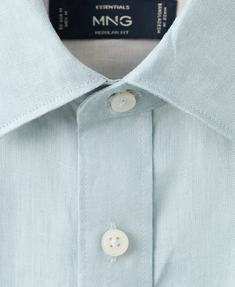 Mango Men's Regular-Fit Linen Shirt