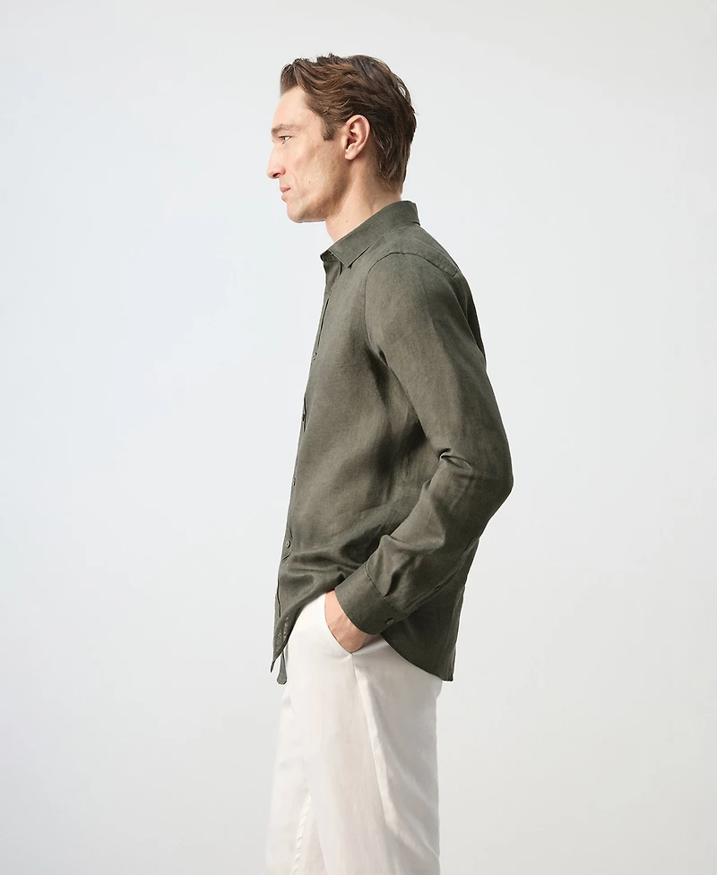 Mango Men's Regular-Fit Linen Shirt