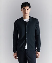 Mango Men's Fine Knit Comfort Stretch Cardigan Sweater