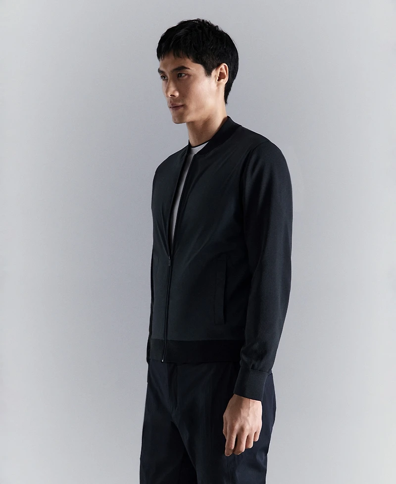 Mango Men's Combined Knit Bomber Jacket