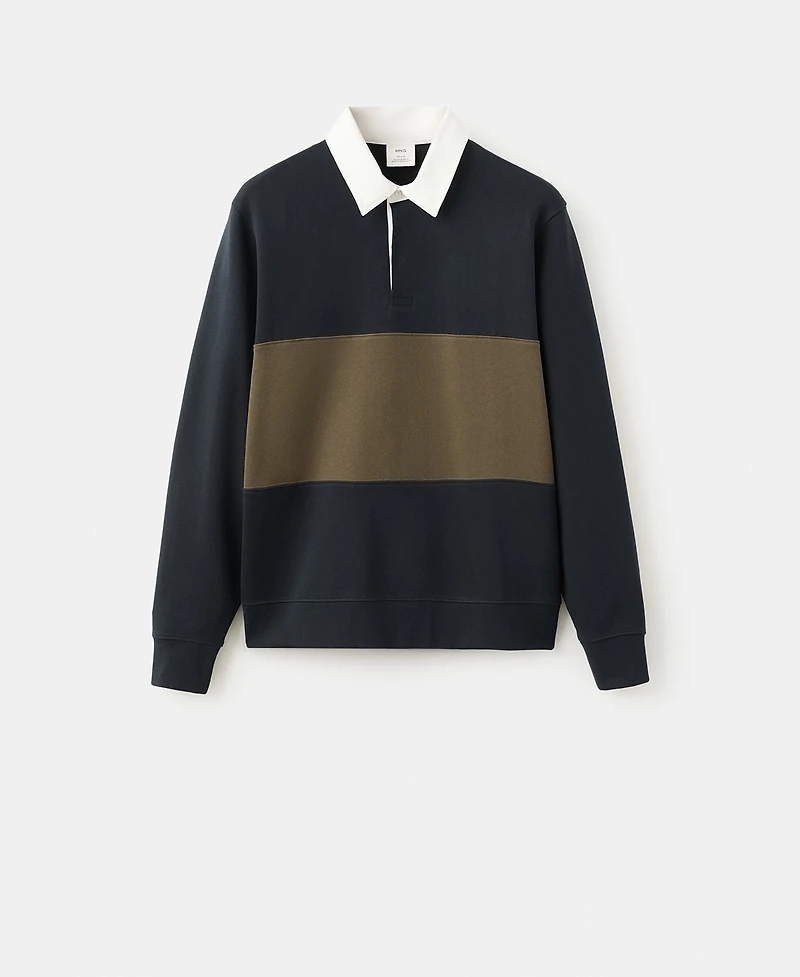 Mango Men's Cotton Polo Sweatshirt