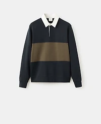 Mango Men's Cotton Polo Sweatshirt