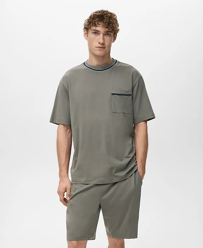 Mango Men's 2-Piece Cotton T-Shirt and Pajama