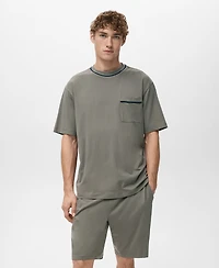 Mango Men's 2-Piece Cotton T-Shirt and Pajama