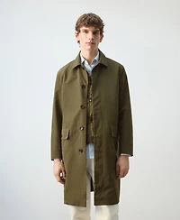 Mango Men's Removable Water-Repellent Parka