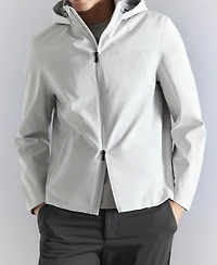 Mango Men's Detachable Hood Water-Repellent Bomber Jacket