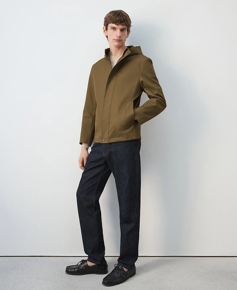 Mango Men's Pockets Water-Repellent Parka