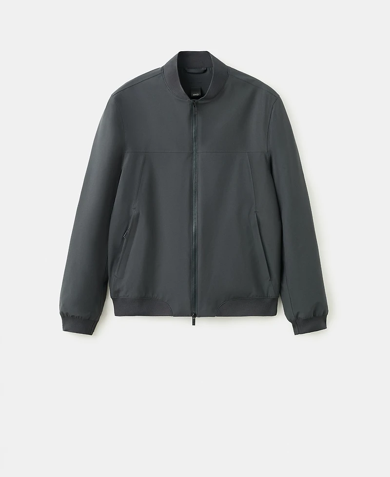 Mango Men's Water-Repellent Bomber Jacket