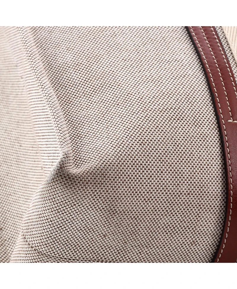 Pre-Owned Chloe Large Woody Tote Canvas with Leather