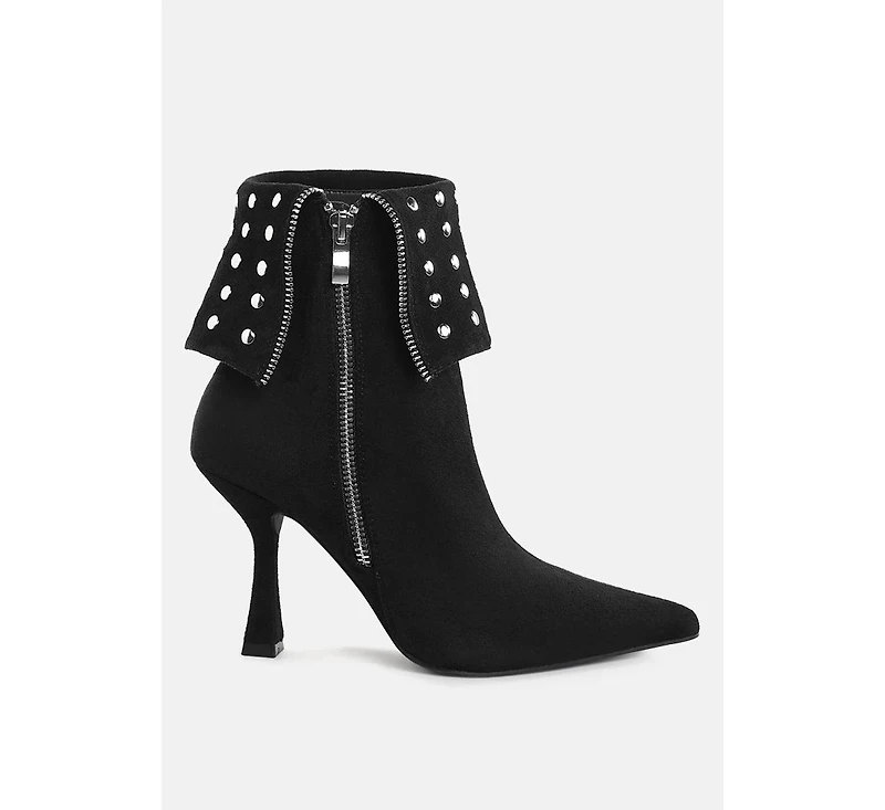 London Rag Women's Kolara Studded Foldover Boots