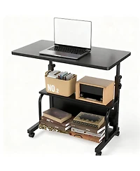 Yigii Adjustable Laptop Desk for Home Office, Bedroom, or Small Spaces - Portable, Multi-functional