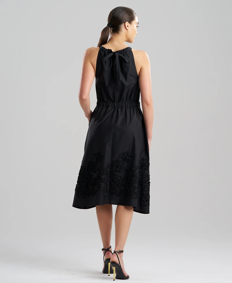 Natori Women's Carnation Embroidery Halter Neck Midi Dress