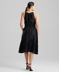 Natori Women's Carnation Embroidery Halter Neck Midi Dress