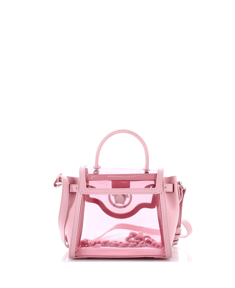 Pre-Owned Versace Small La Medusa Top Handle Bag Pvc with Leather