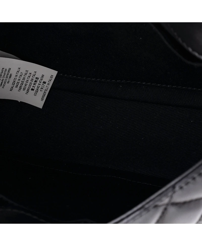 Pre-Owned Versace Medium Medusa Padlock Icon Flap Bag Quilted Leather