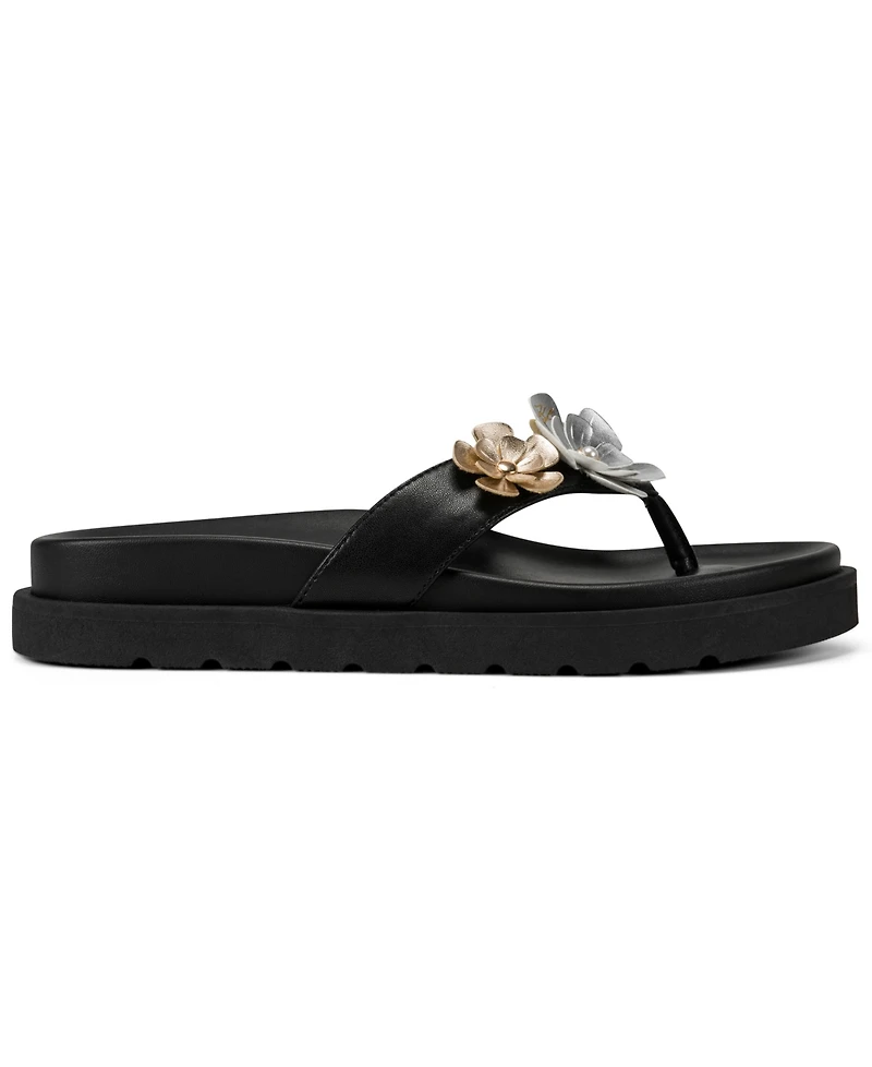 Karl Lagerfeld Paris Women's Hayze Fleur Flip Flop Sandals