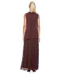 Alexia Admor Women's Marin Draped Bodice Dropped Waist Gown Dress